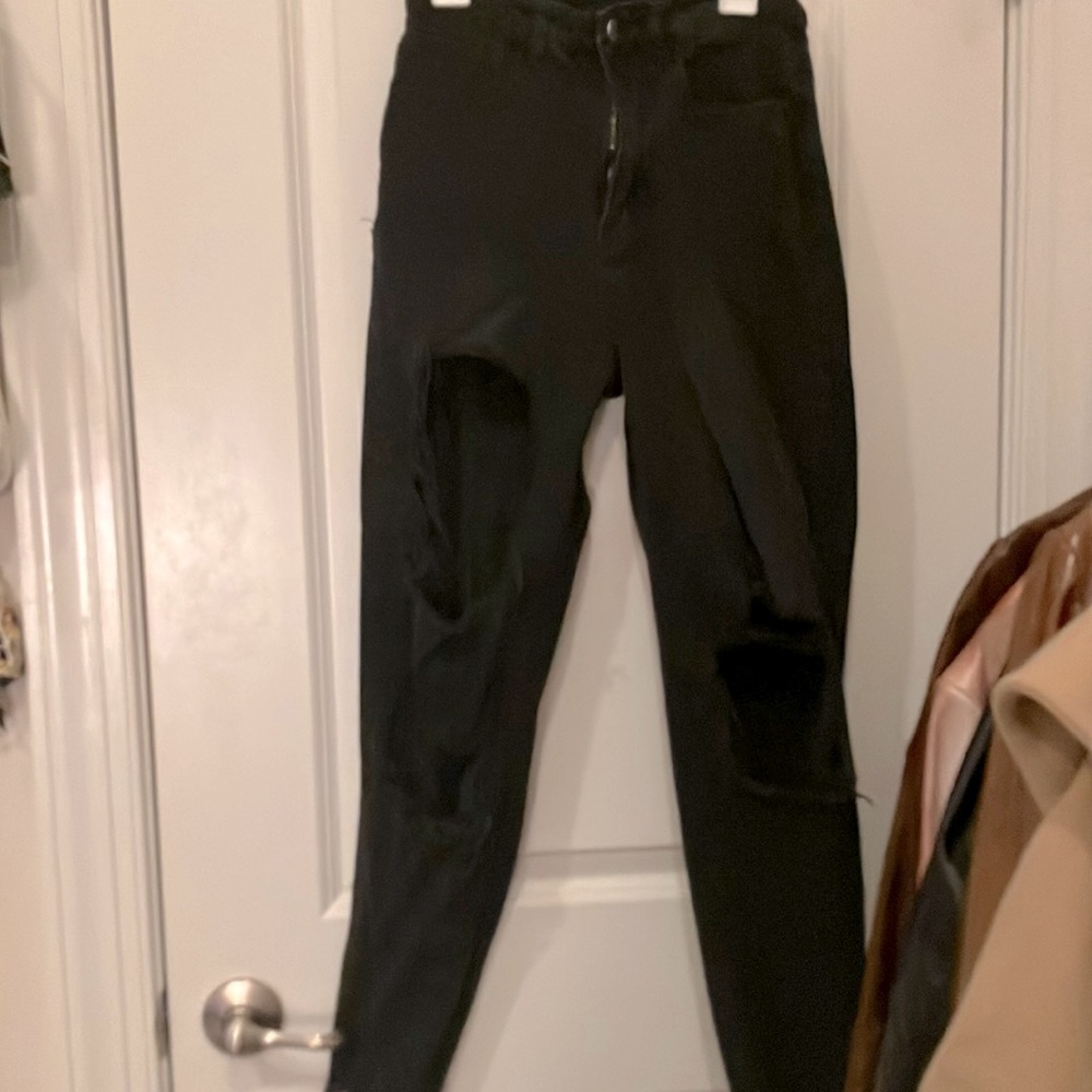 Ripped Black Jeans SHEIN